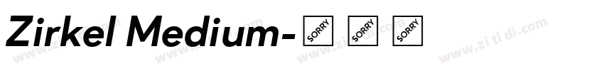 Zirkel Medium字体转换